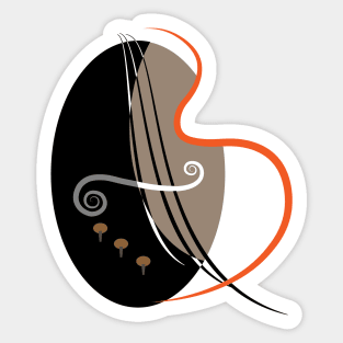 Abstract guitar Sticker